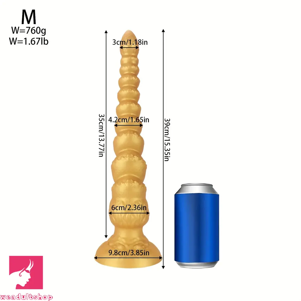 13.38in 15.35in 17.32in 19.48in Super Long Big Clit Silicone Huge Anal Dildo