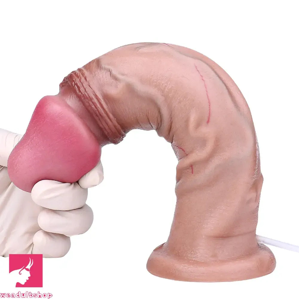 9.84in Double Density Silicone Soft Ejaculating Dildo For Anus Masturbation