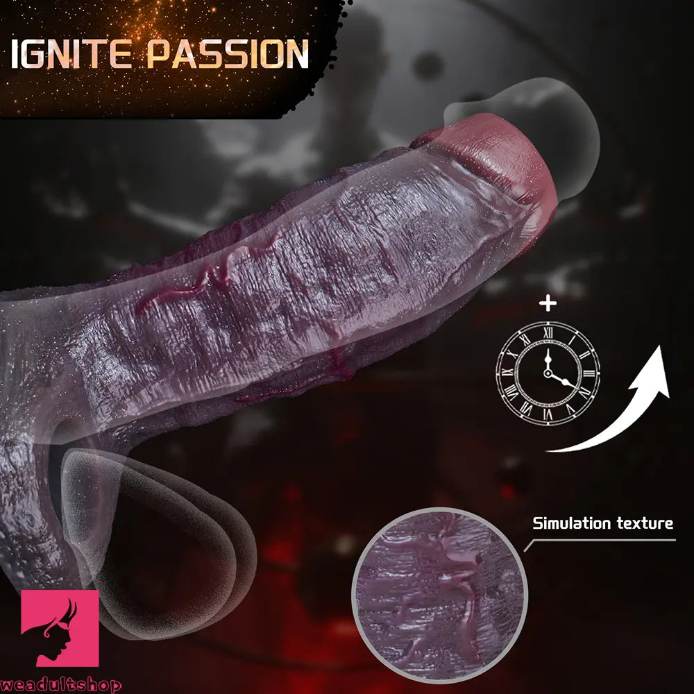 6.06in Platinum Silicone Lifelike Skin Soft Dildo Sleeve Couple Interactive Cock