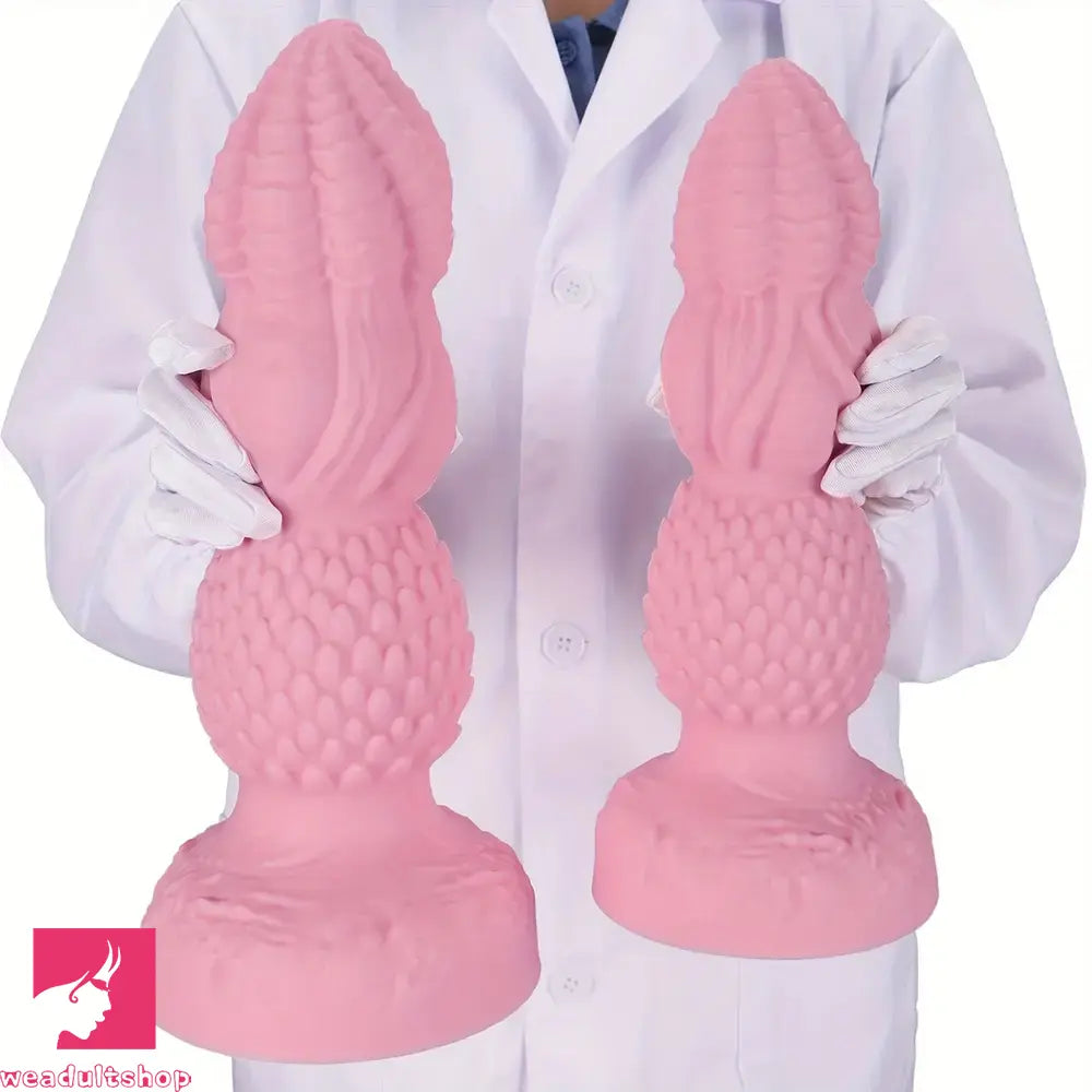 7.28in 9.05in 10.63in 11.81in 13.38in Fantasy Silicone Soft Clitoris Anal Dildo