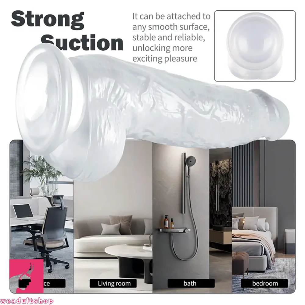 8.07in TPE G Spot Dildo With Vein Suction Cup Base Prostate Adult Sex Toy