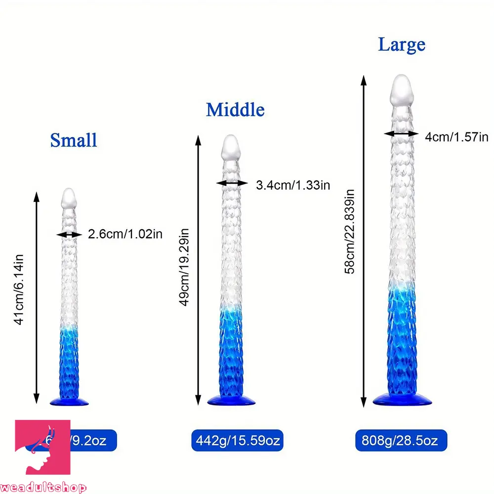 16.1in 19.29in 22.84in Anal Training Soft TPE Dildo For Experienced Game