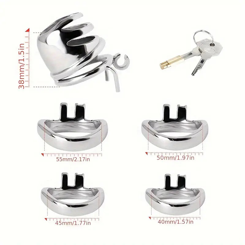Metal Male Chastity Cage With Key Adult BDSM Toy For Adult Men Sex Toy