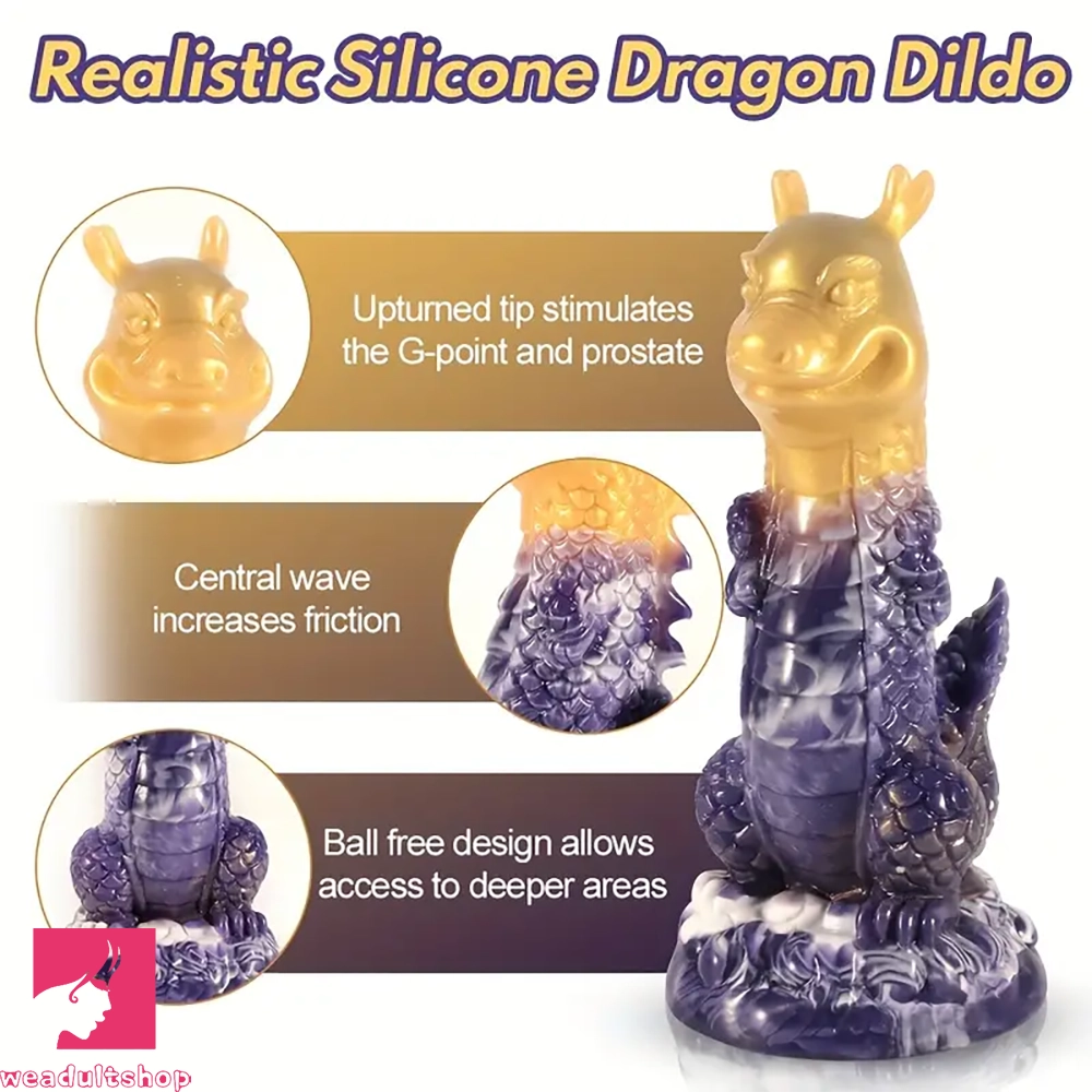 7.87in Realistic Silicone Dragon Dildo For G-Spot Stimulating Ball-Free