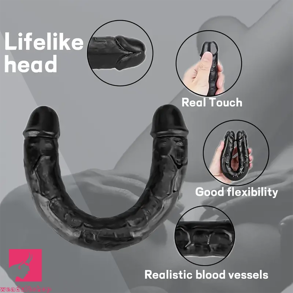 9.25in 12.6in 16.93in Long Double Head Dildo Flexible Realistic Big Dildo