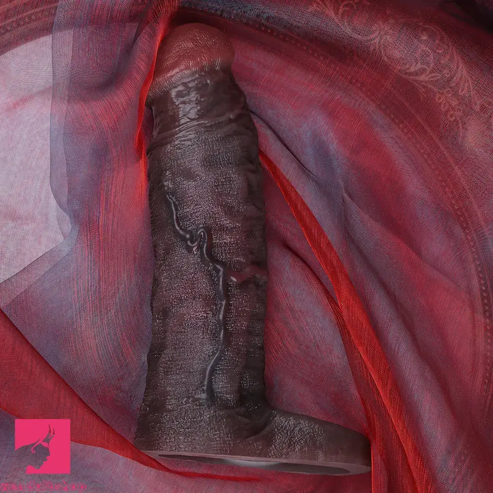 7.05in Liquid Silicone Real Dildo Sleeve With Seminal Vesicle Hollow Cock