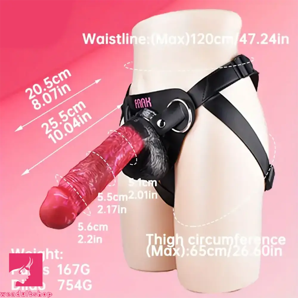 10.01in Silicone Soft Big Strap On Wearable Dildo For Gay Lesbian