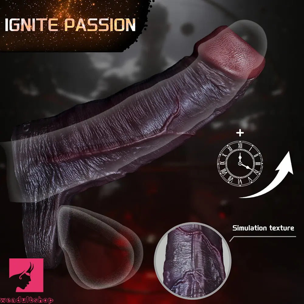 5.9in Platinum Silicone Thicken Delayed Penis Sleeve For Hollow-out Design