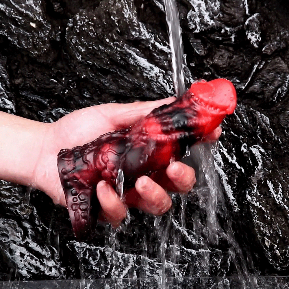 5.98in Silicone Dog Cock Hollow Sleeve Knot Dildo With Cock Ring For Clit