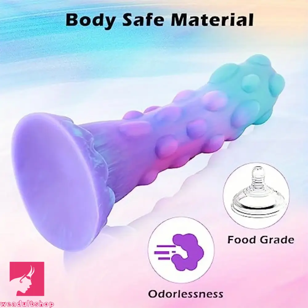 5.7in Spiked Monster Fantasy Beginner Soft Silicone Knot Dildo For Clit