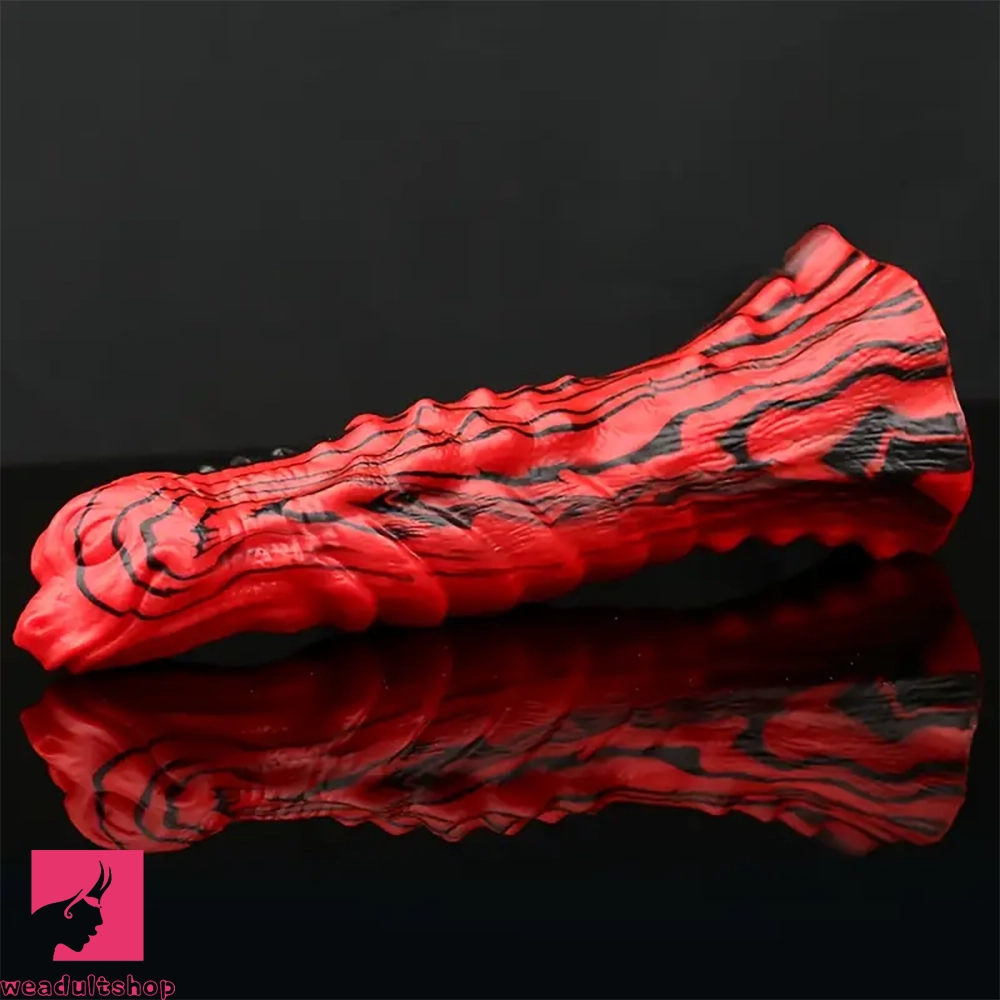 8.66in Thick Silicone Anal Plug Fantasy Dildo With Suction Cup Clit Toy