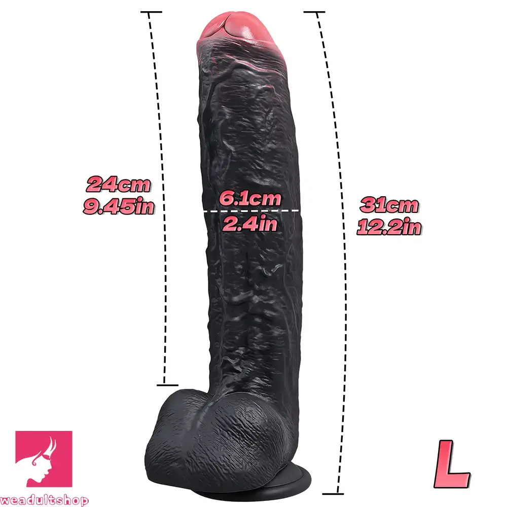 8.35in 10.43in 12.2in Uncut Large Silicone Realistic Skin Dildo Real Orgasm