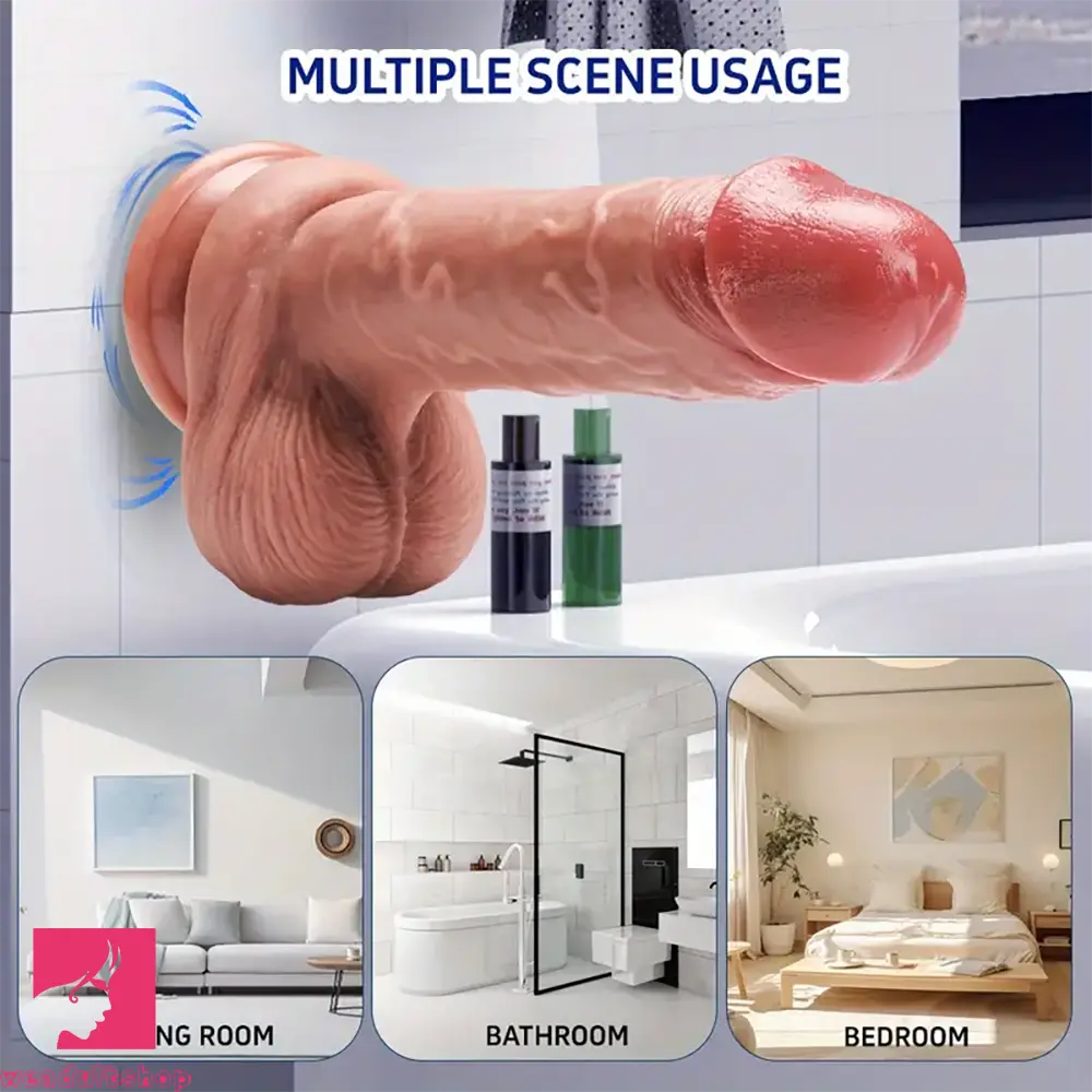7.87in Soft Silicone Male Female Dildo For Adults Vaginal Love Sex Using