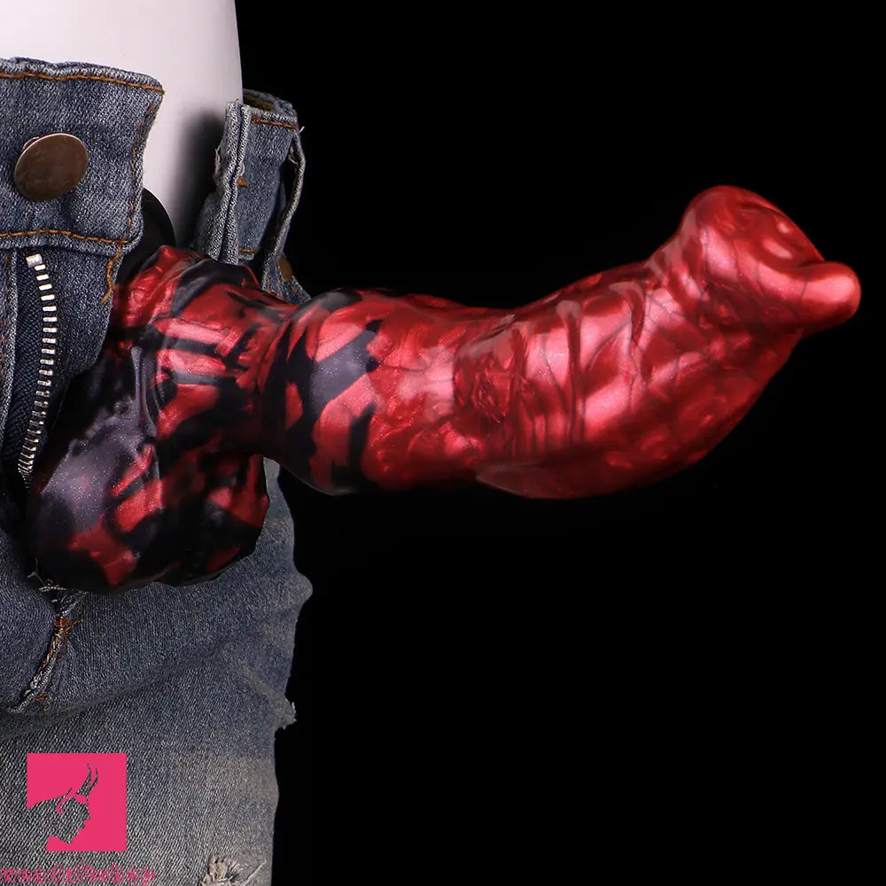 8.27in Knotted Dog Big Cock Dildo with Powerful Suction Cup Penis Toy