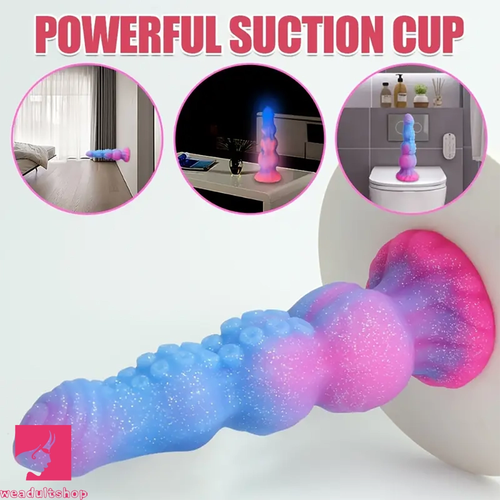 9.44in Starry Night Light Tentacle Anal Plug Cock Silicone Large Dildo