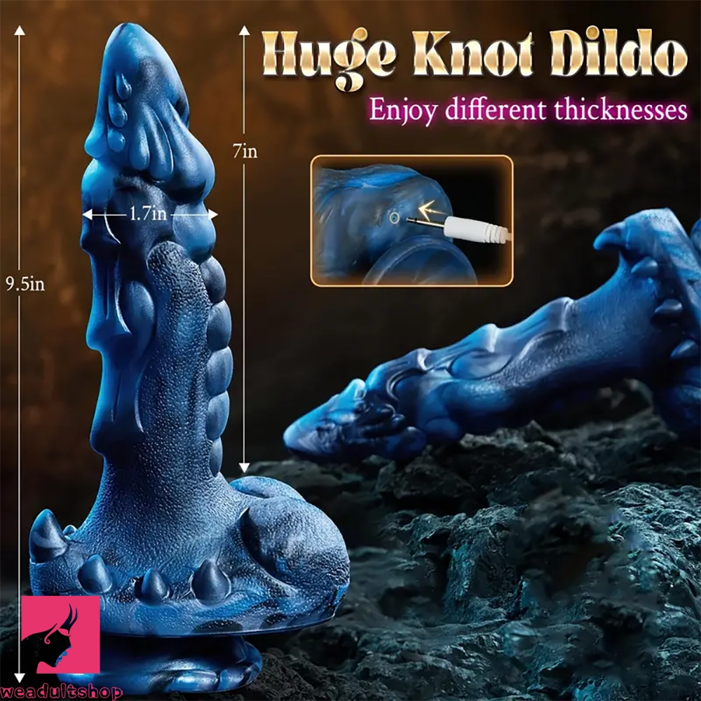 9.5in Big Thrusting 5 IN1 Fantasy Monster Clit Dildo 8 Thrusting Vibration