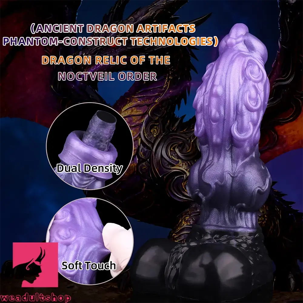 9.05in Tentacle Knot Silicone Dual Density Monster Dildo Anal Stimulator