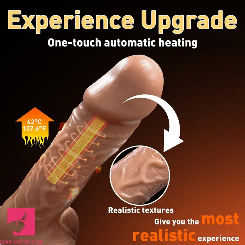 7.67in Swing Thrusting Heating Lifelike TPE Cock Automatic Dildo