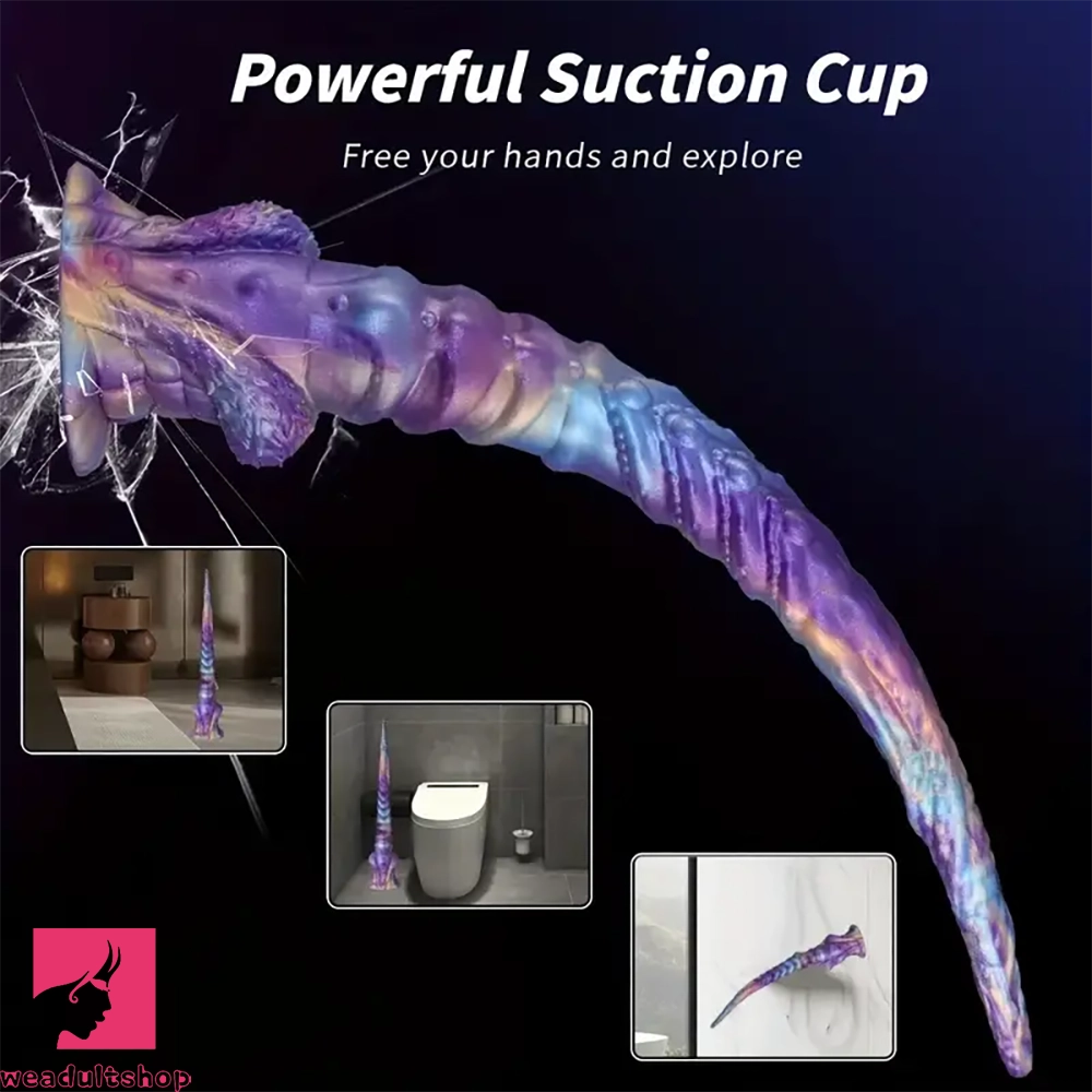 17.51in Long Monster Fantasy Silicone Anal Plug Cock Dildo With Suction Cup