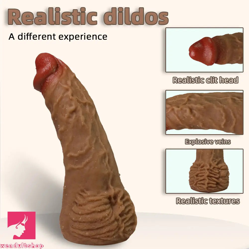 9.1in Realistic Explosive Veins Big Soft Silicone Dildo Suitable For Vaginal G-Spot