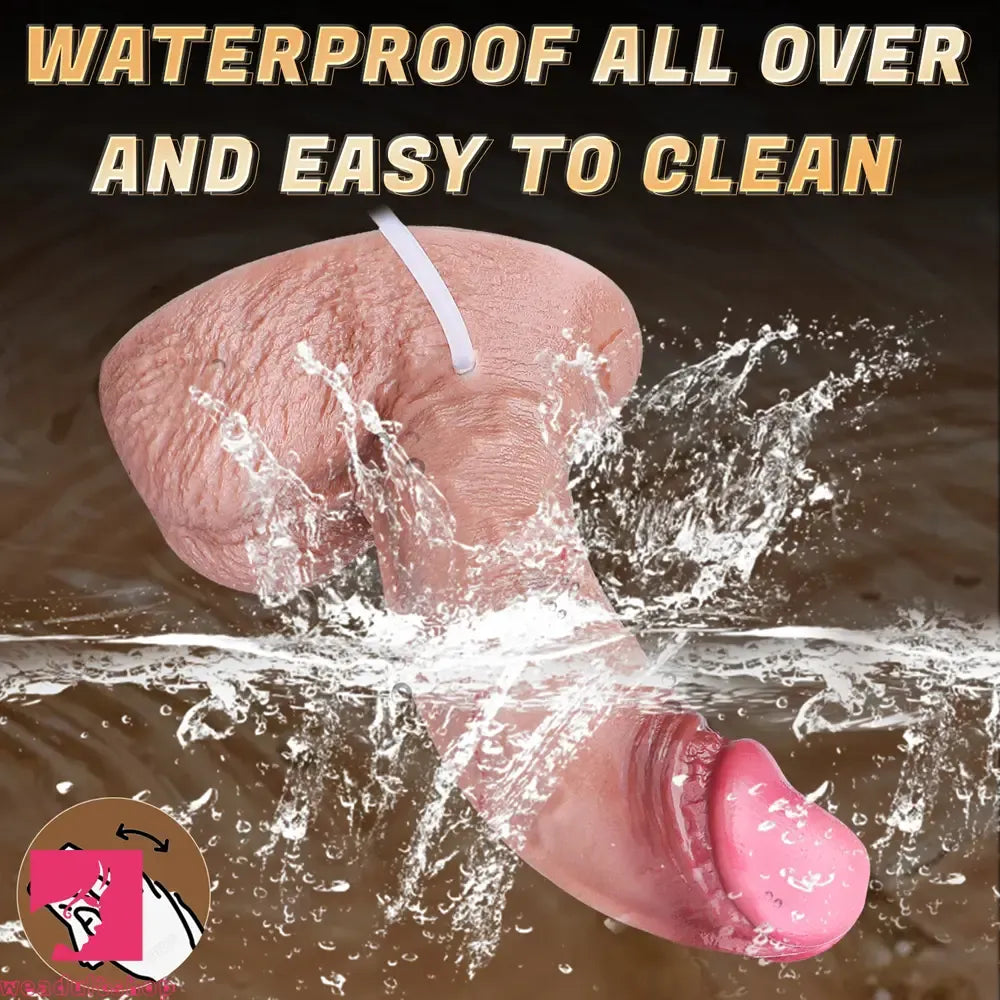 7.24in Double Density Silicone Soft Ejaculating Real Simulation Cock Dildo