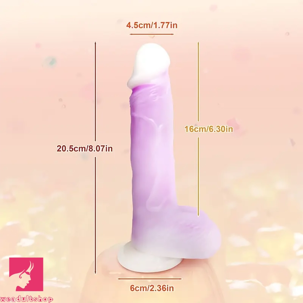 8.07in Silicone With Infrared Sensor Two-color Gradient Automatic Dildo