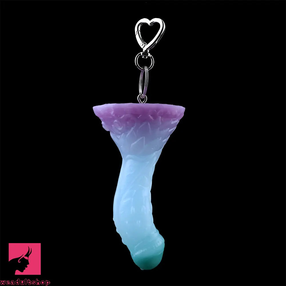 4.68in 5.9in 7.16in 8.26in Spiked Monster Silicone Odd Dildo With Key Chain