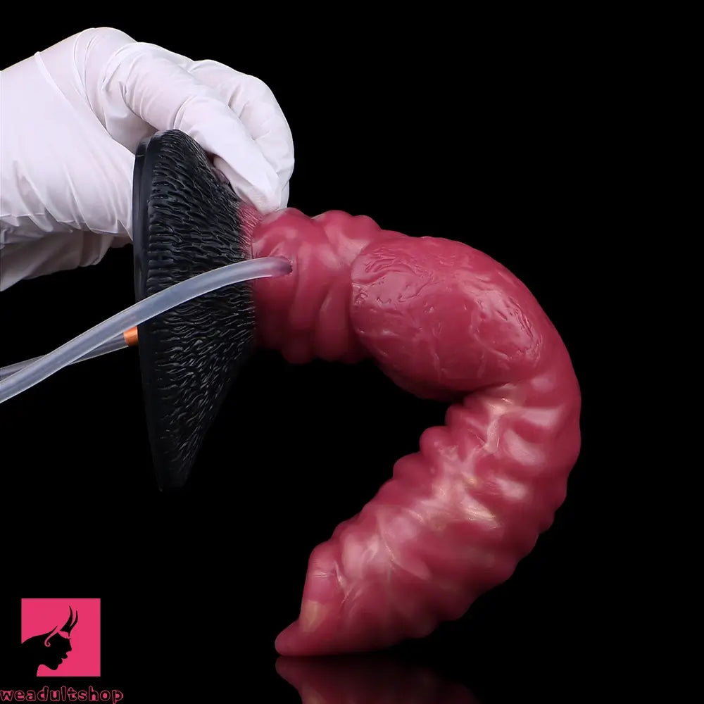 7.91in Dog Ejaculating Inflatable Silicone Soft Dildo For Women Cock Toy
