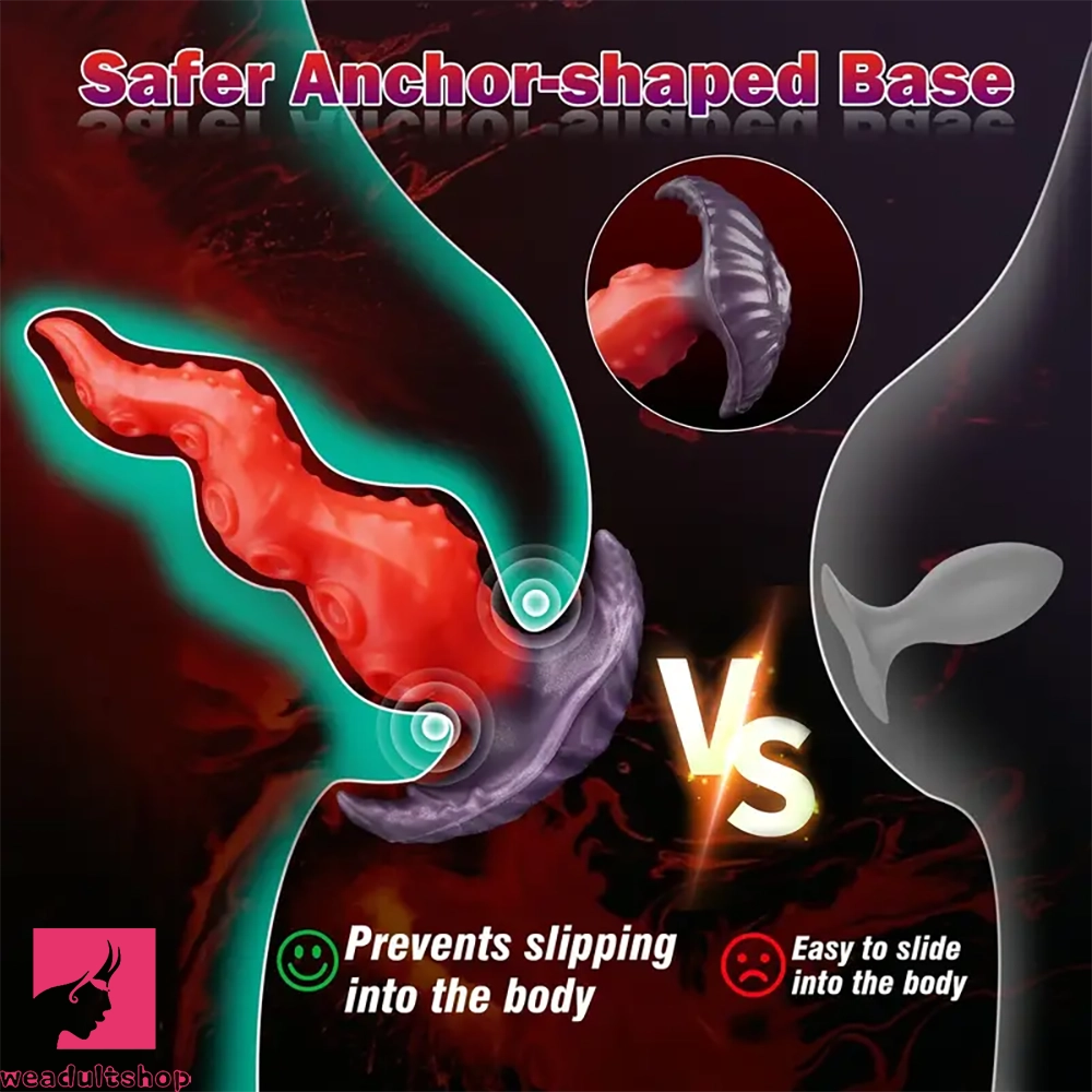 8.07in Wearable Fantasy Tentacle Butt Plug Silicone Monster Dildo