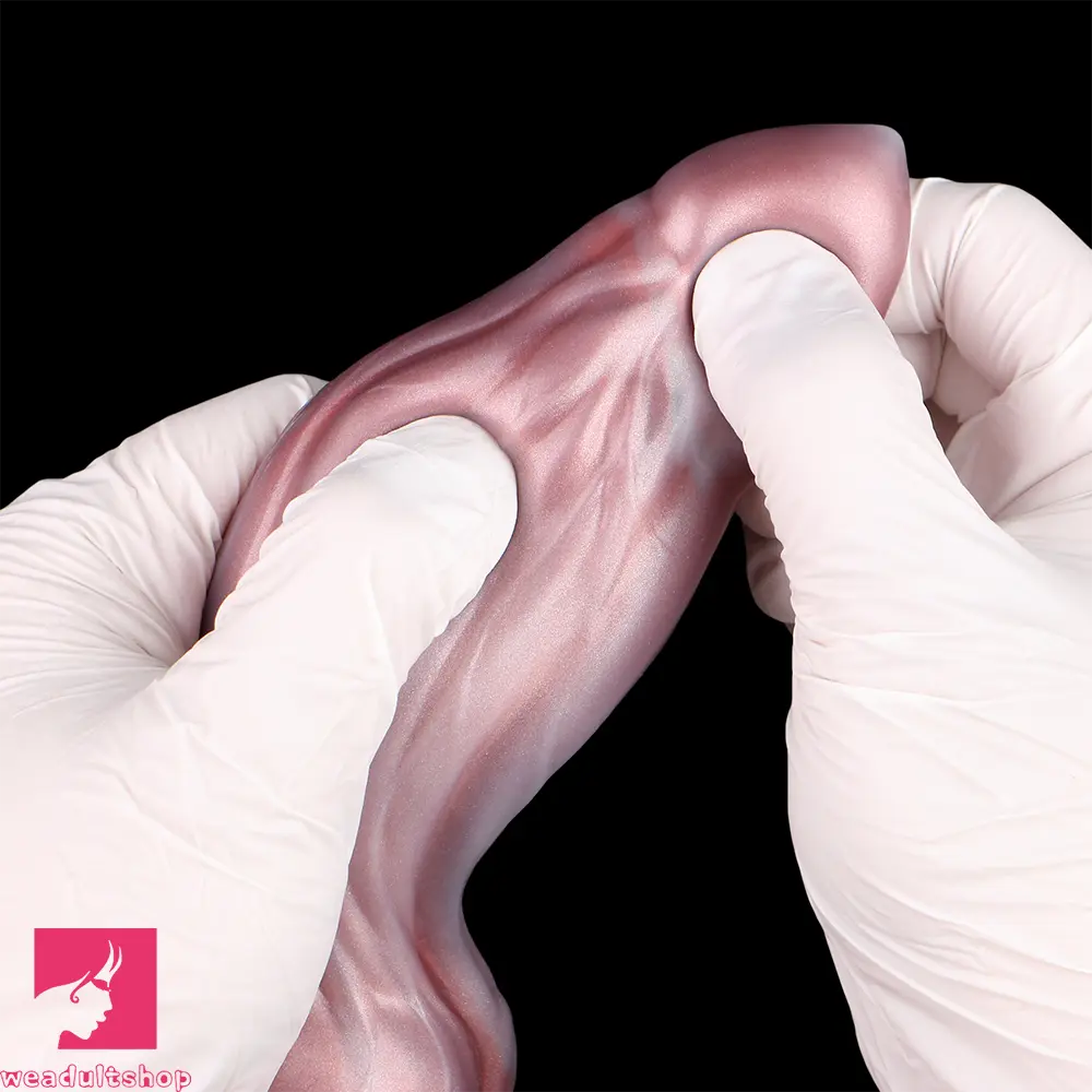 9.05in Inflatable Detachable Dual Layer Dildo High Elasticity Anal Sex Toy