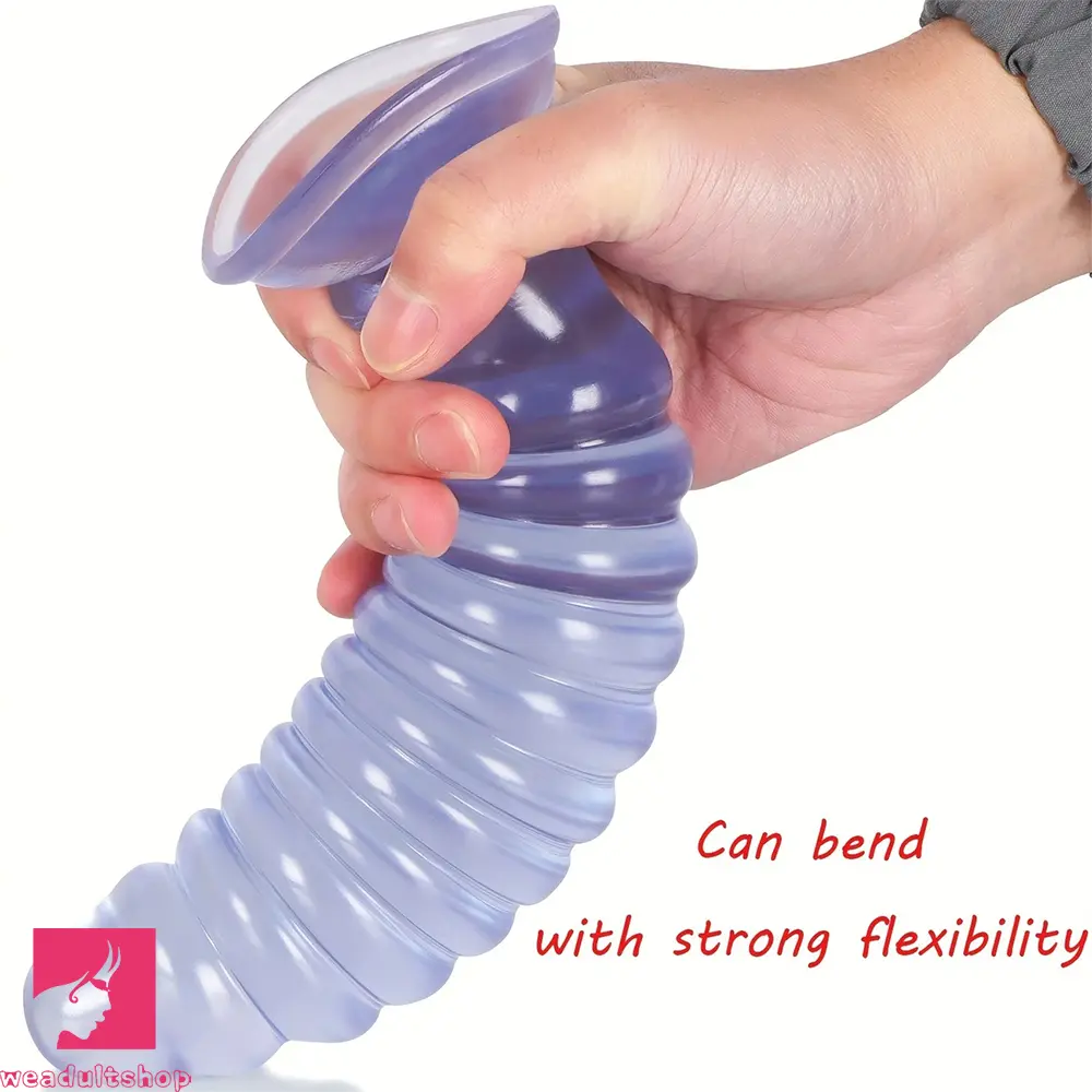 8.58in PVC Threaded Butt Plug Dildo with Suction Cup Prostate Couples
