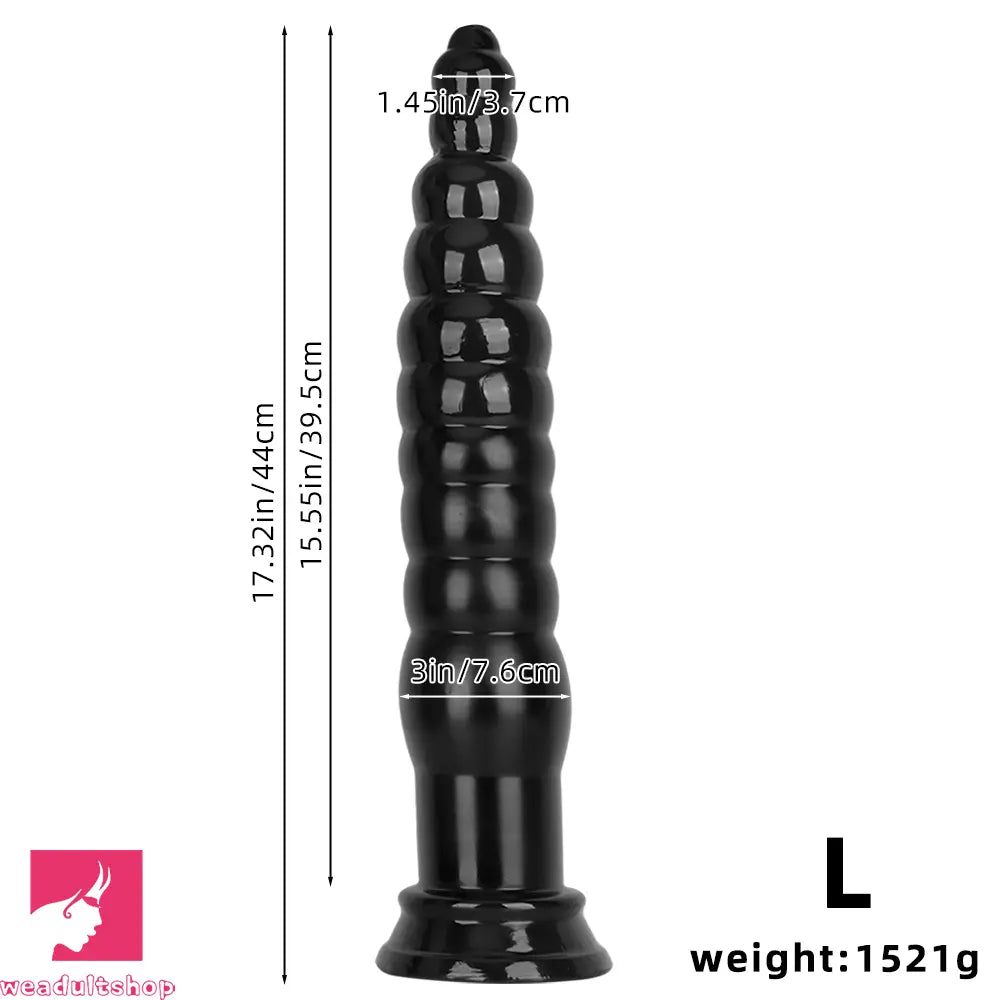 12.6in 17.32in PVC Super Long Large Thick Anal Plug Dildo Torture Cock