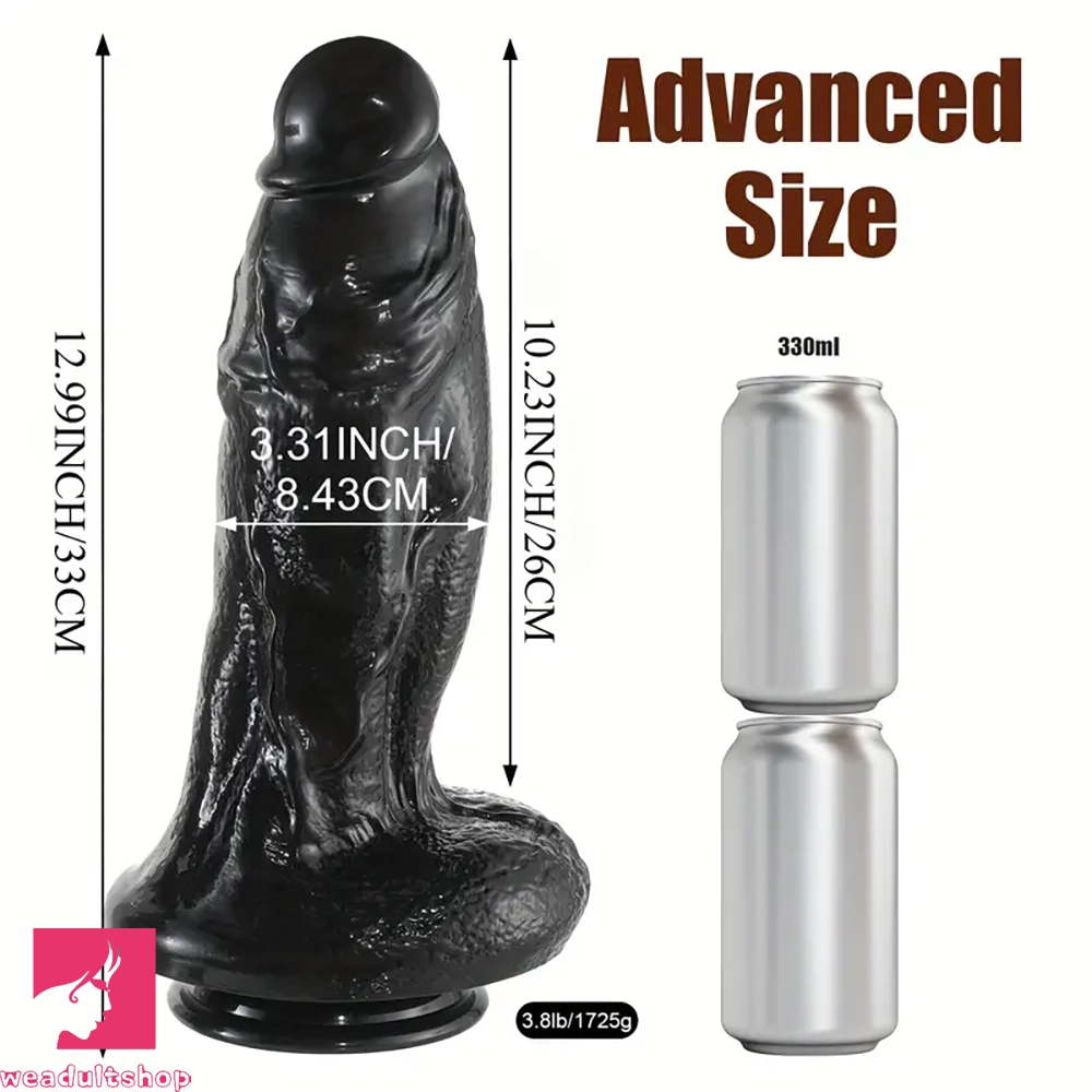 12.99in Thick Soft Huge Suction Cup Dildo For Women Cock Hands-Free