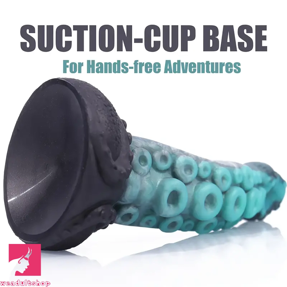 8.67in Octopus Tentacle Soft Dong Real Silicone Dildo Suction-Cup Base