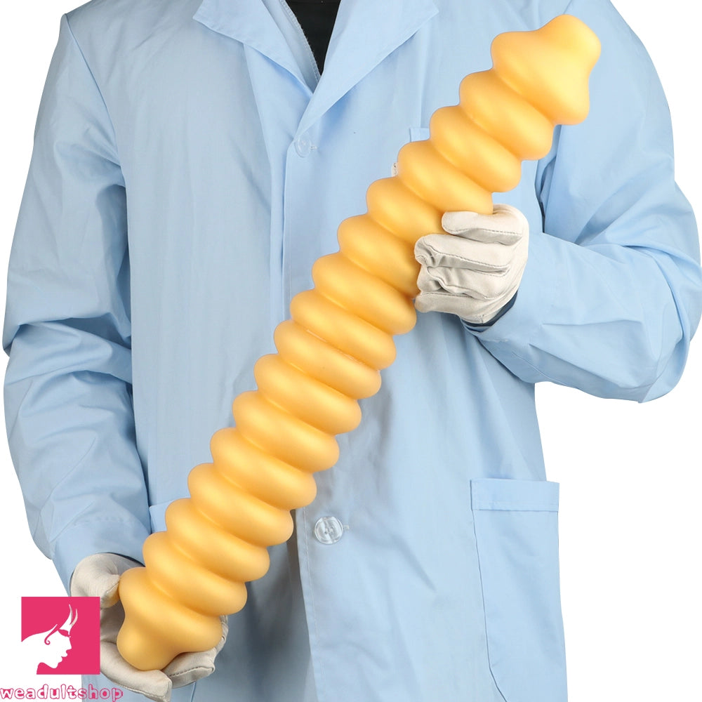 19.68in Silicone Long Large Double Head Threaded Fat Anal Plug Cock Dildo