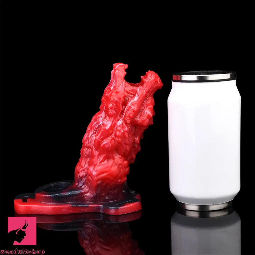 5.62in Hollow Dildo Built-in Keel Vibration Remote Strapon Animal Penis Sleeve