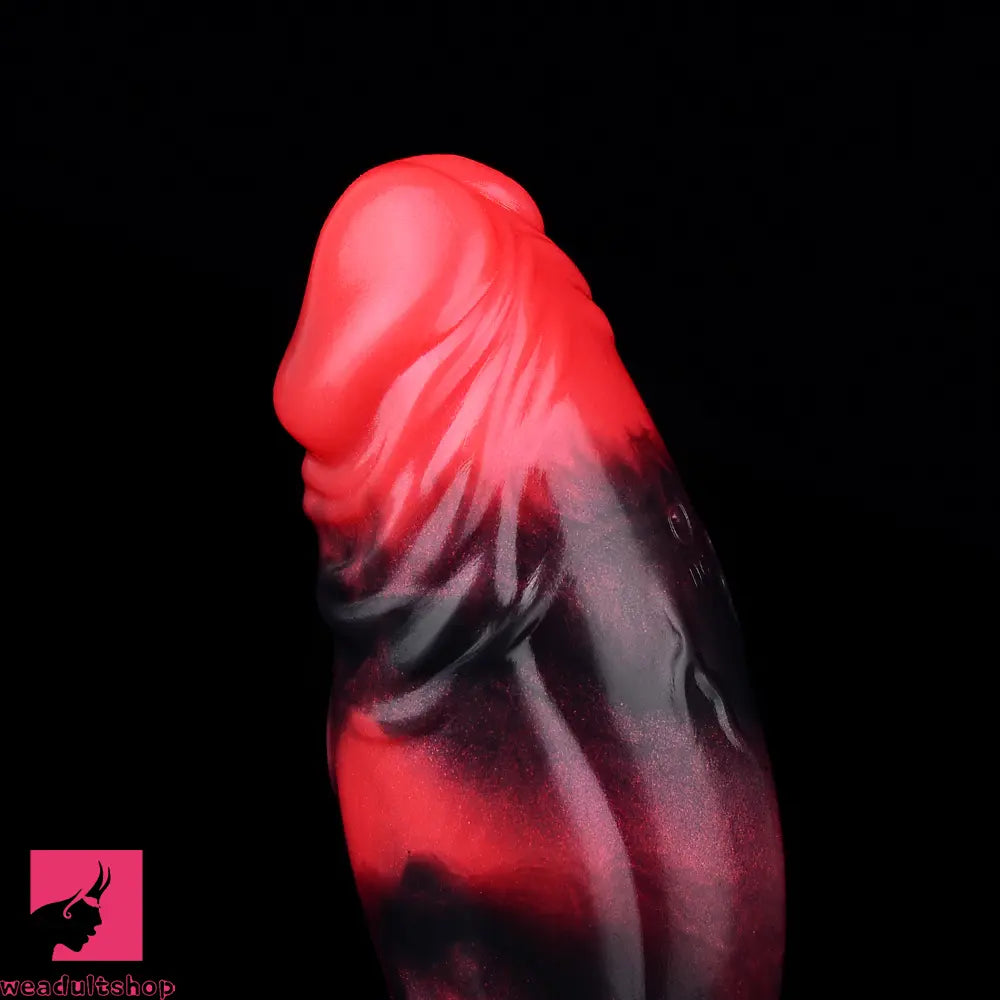 7.09in Silicone Cock Sleeve Knot Dildo Vibrating Hollow Cock Ring Penis Toy