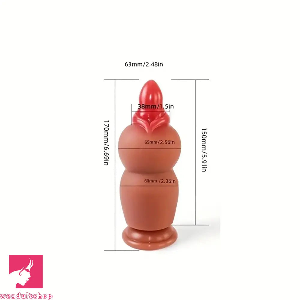 6.69in Realistic G-Spot Stimulating Silicone Small Fantasy Odd Alien Dildo