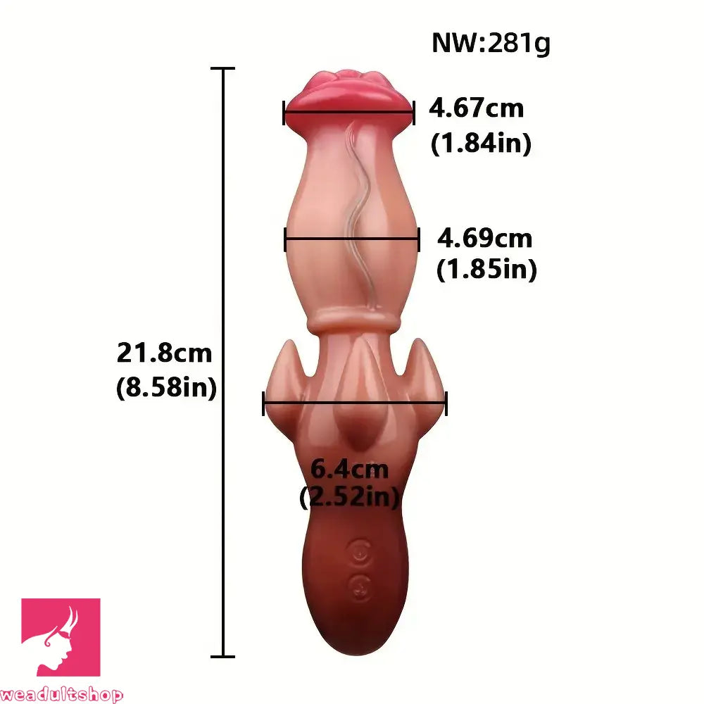 8.58in Liquid Silicone Pleasure Female Masturbation Fantasy Handle Dildo