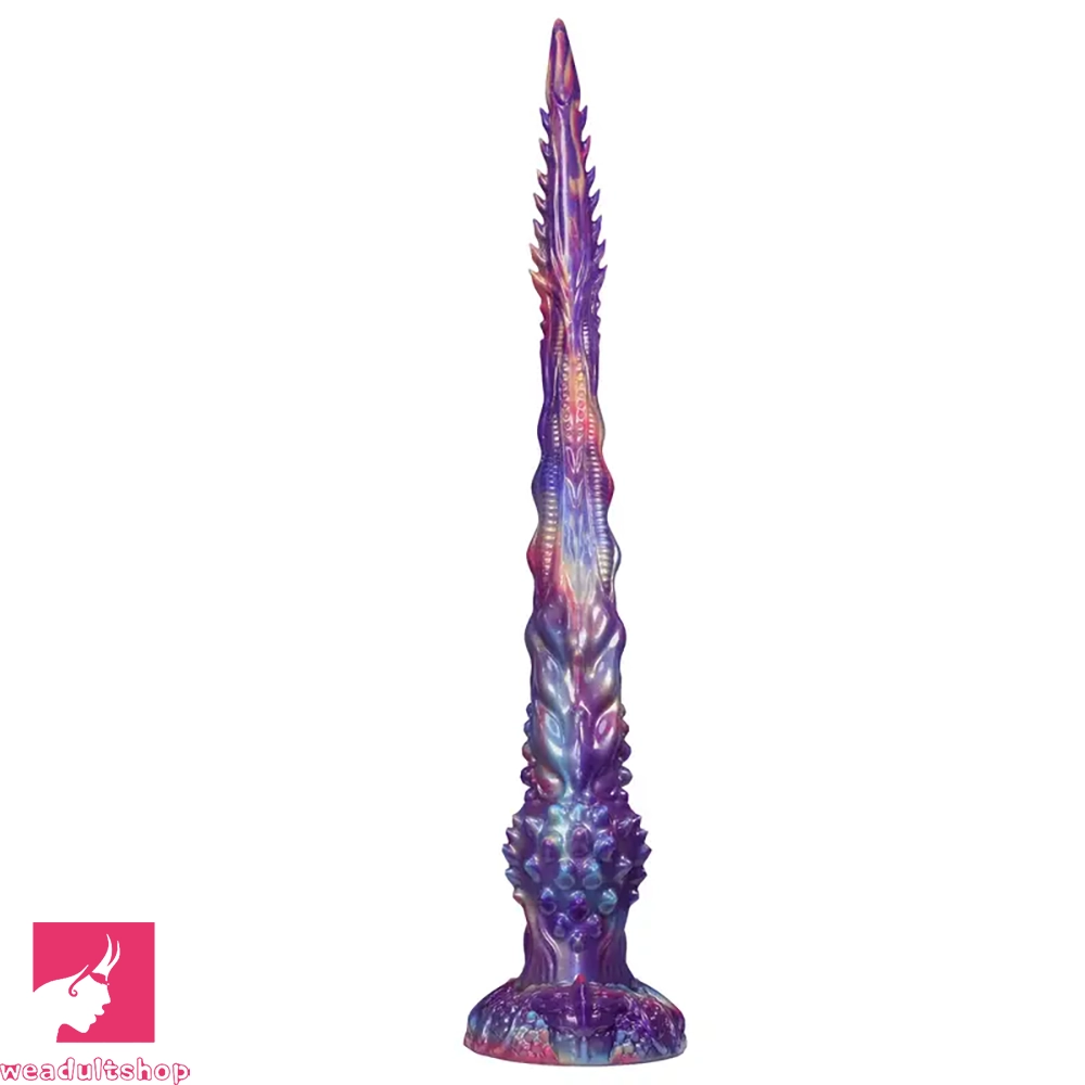 21.25in Ultra Long Deep Anal Wolf Fang Monster Spiked Soft Cock Dildo