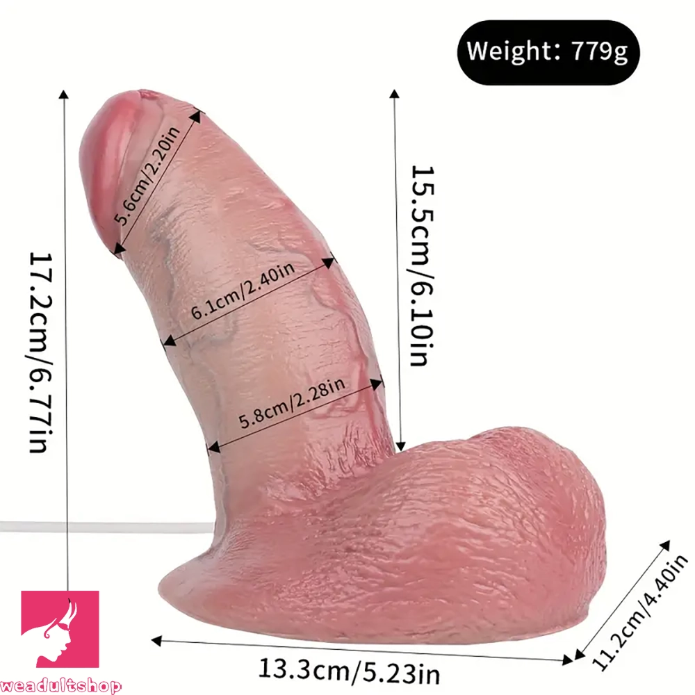 6.77in Super Realistic Sensory Spray Water Soft Prostate Silicone Dildo