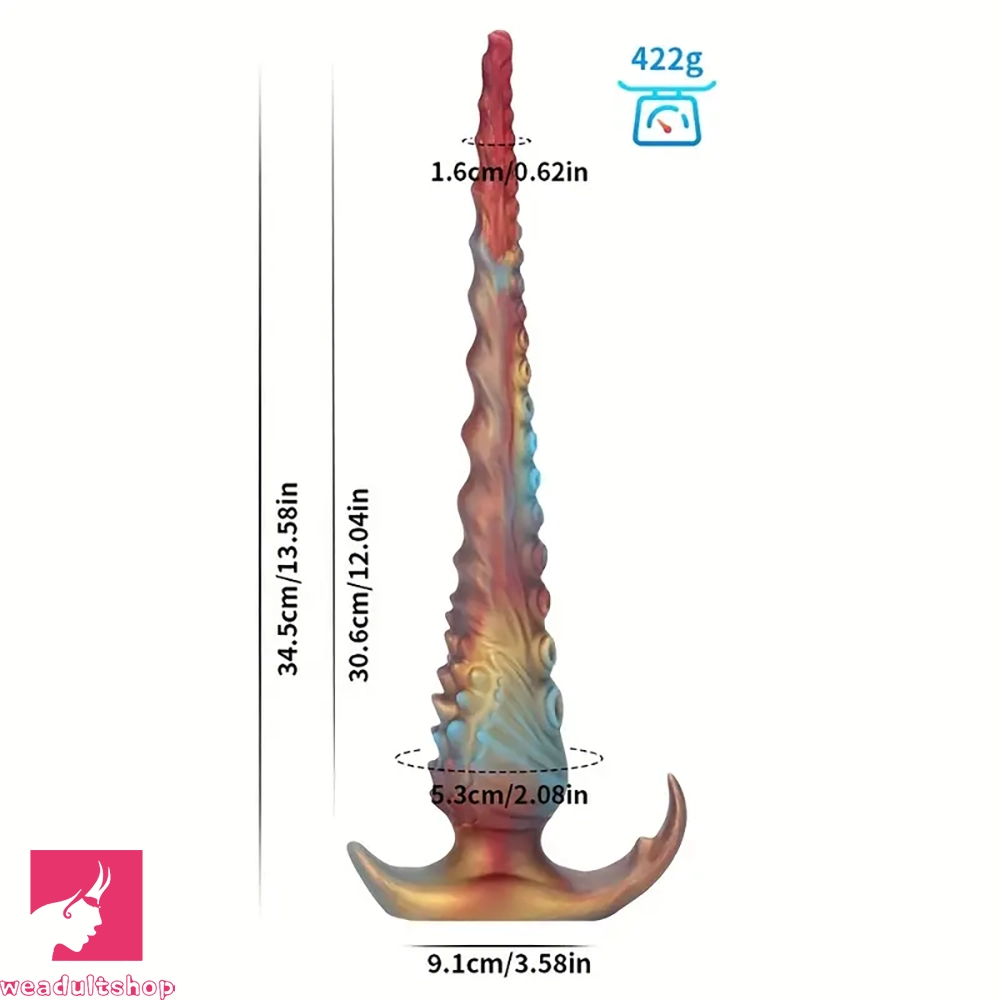 13.58in 17.51in 22.55in Long Huge Tentacle Silicone Skin Feel Cock Dildo