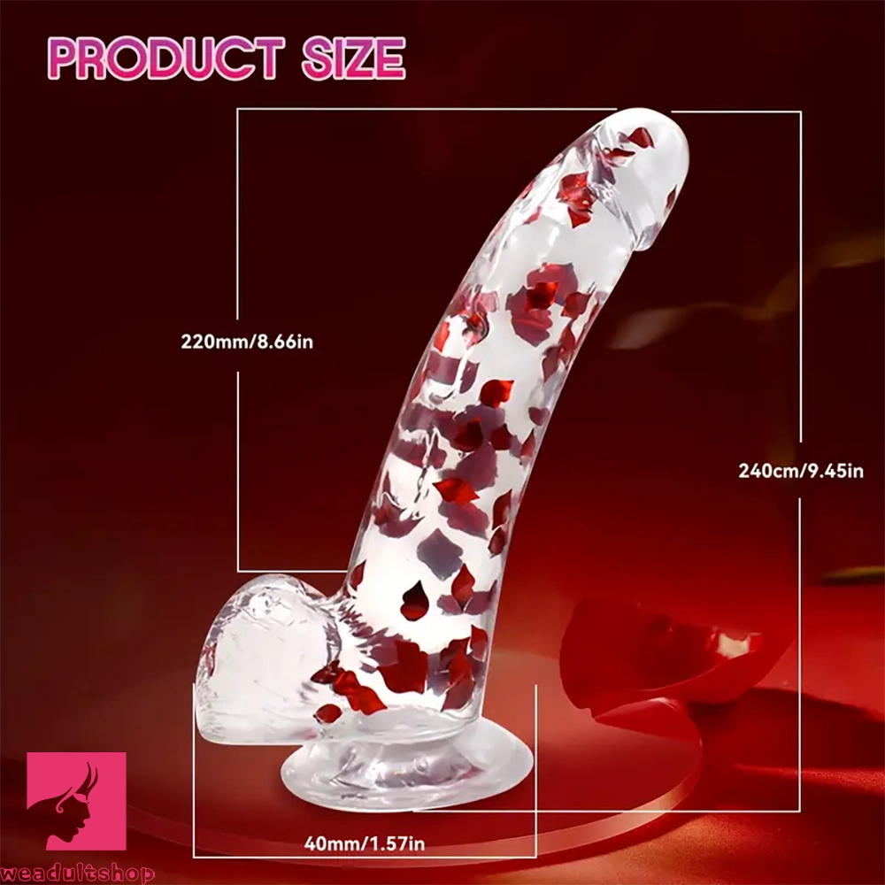9.45in Realistic TPE Confetti Dildo Cock Hands-Free Sex Cock Toy