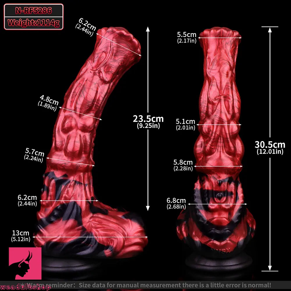 12.01in Horse Cock Dildo With Strong Suction Cup For Hands-Free Toy