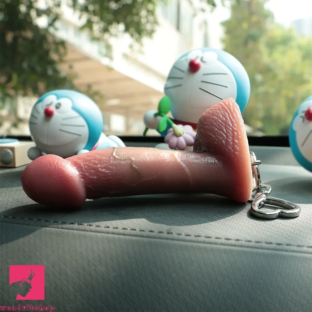 4.7in Silicone Soft Small Cock Dildo For Key Chain For Cock Clit Expansion