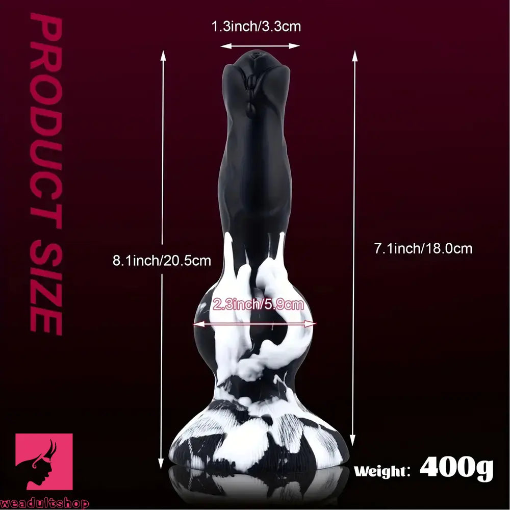 8.1in Realistic Silicone Squirting Dildo Beginner Knot Ejaculating Dog Dildo