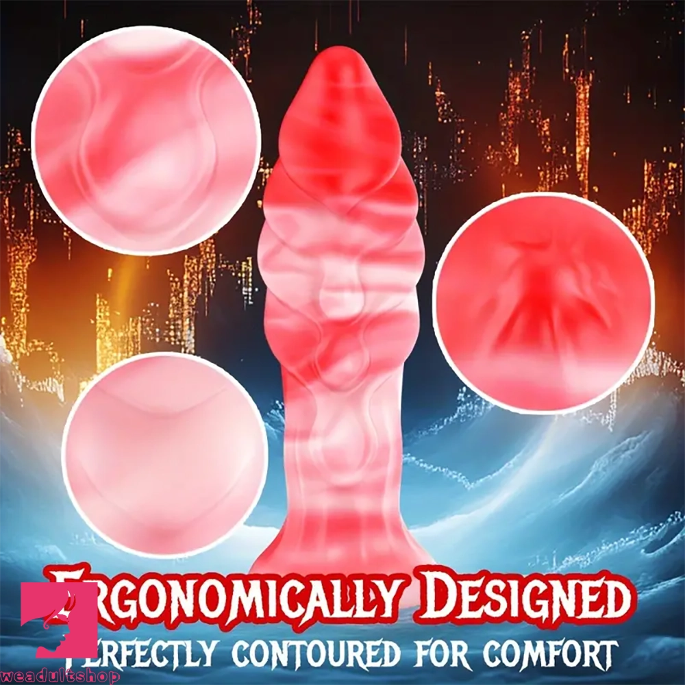 7.1in Big Fantasy Monster Dildo Liquid Silicone Tentacle Soft Anal Dilation