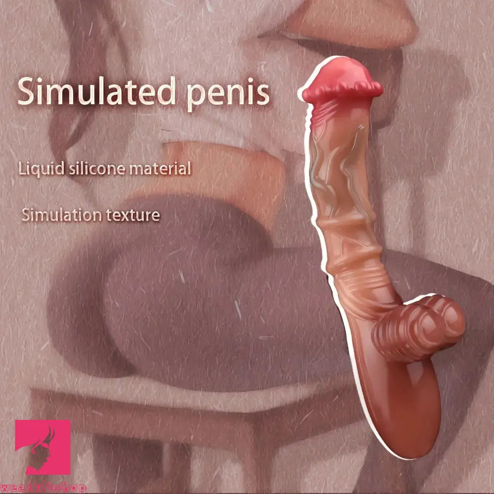 8.36in Liquid Silicone Massage Cock Odd Handle Dildo With Textured End