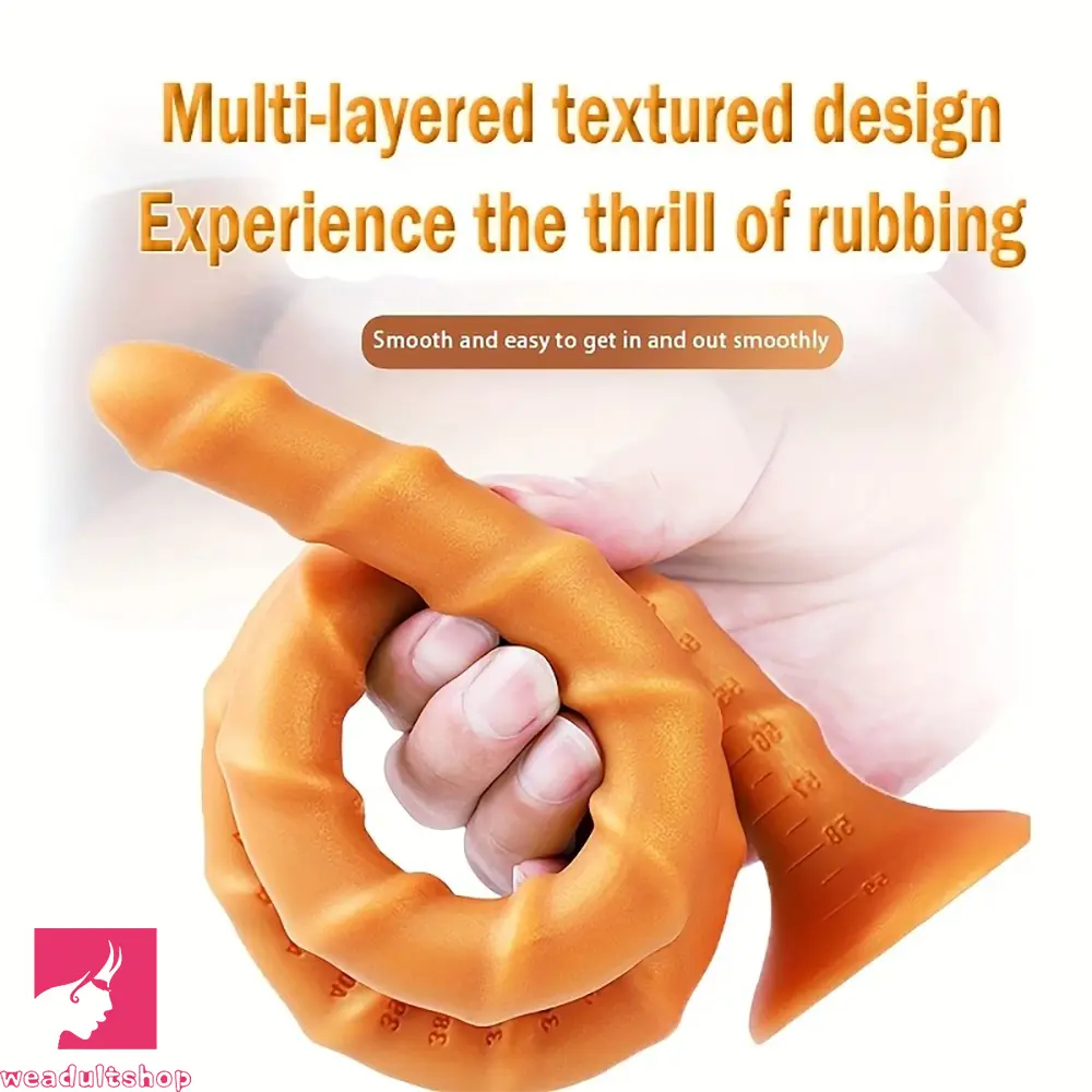 15.78in 19.28in 23.42in Extra-Long Silicone Male G Spot Dildo With Scale