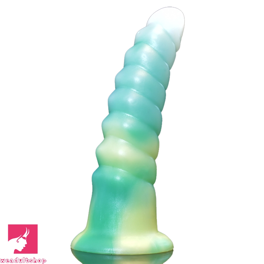 7.28in Luminous Soft Silicone Fantasy Dildo Silicone Dick For Anal Prostate